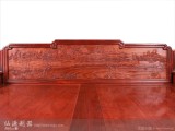 【红木家具】 红酸枝 纯山水高低床